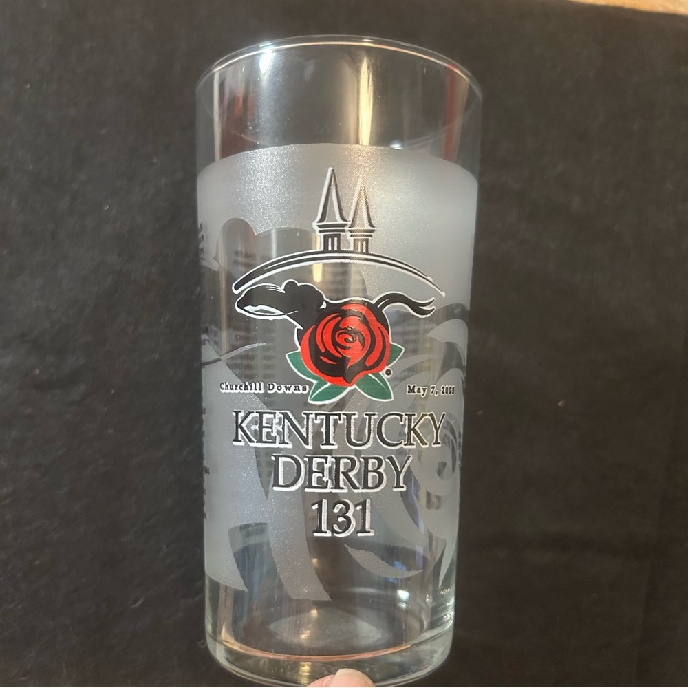 Kentucky Derby 131 Glass - Red and Black